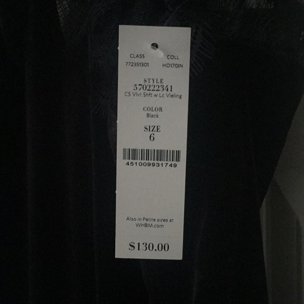 White House Black Market Velvet Dress Size 6 - Picture 4 of 5